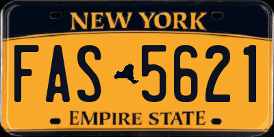 NY license plate FAS5621