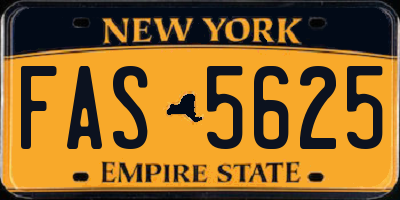 NY license plate FAS5625