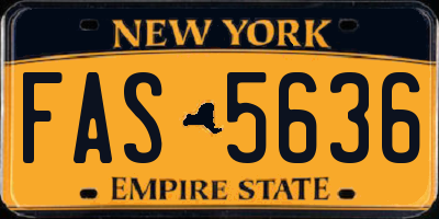 NY license plate FAS5636