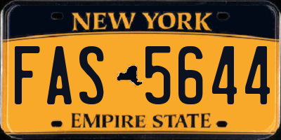 NY license plate FAS5644
