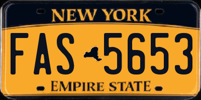 NY license plate FAS5653