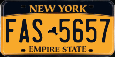 NY license plate FAS5657