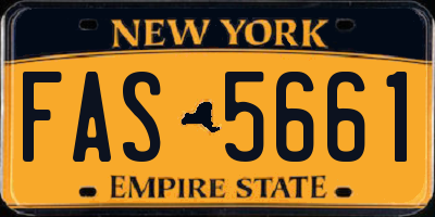 NY license plate FAS5661