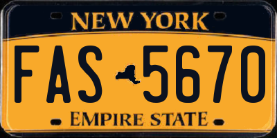 NY license plate FAS5670