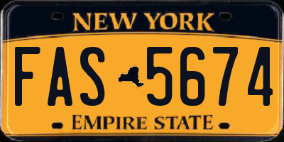 NY license plate FAS5674