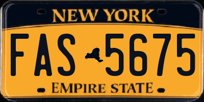 NY license plate FAS5675