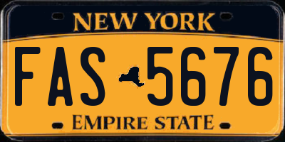 NY license plate FAS5676