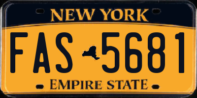 NY license plate FAS5681