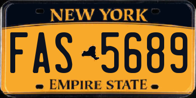 NY license plate FAS5689
