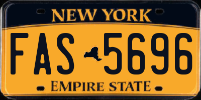 NY license plate FAS5696