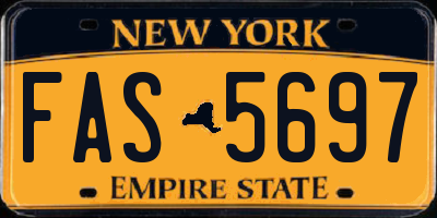 NY license plate FAS5697
