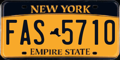 NY license plate FAS5710