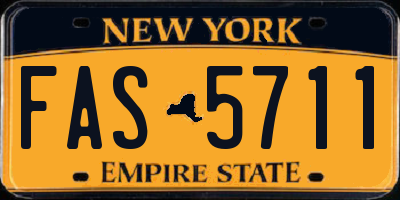 NY license plate FAS5711
