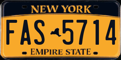 NY license plate FAS5714