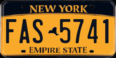 NY license plate FAS5741