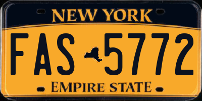 NY license plate FAS5772