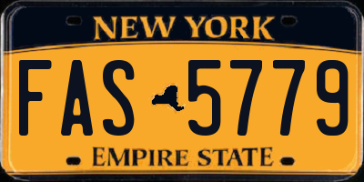 NY license plate FAS5779
