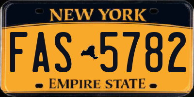 NY license plate FAS5782
