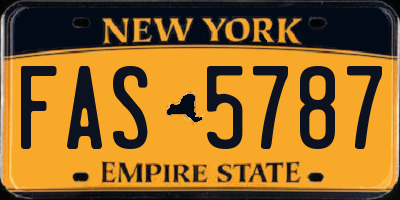 NY license plate FAS5787