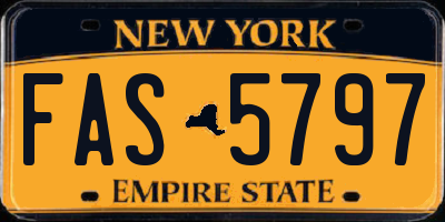 NY license plate FAS5797