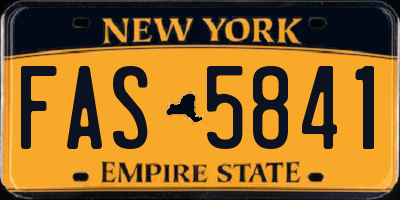 NY license plate FAS5841