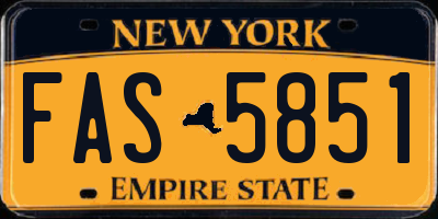 NY license plate FAS5851
