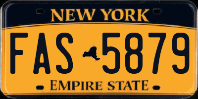 NY license plate FAS5879