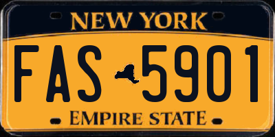 NY license plate FAS5901
