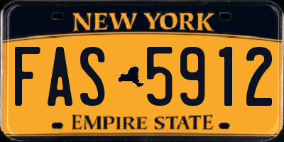 NY license plate FAS5912