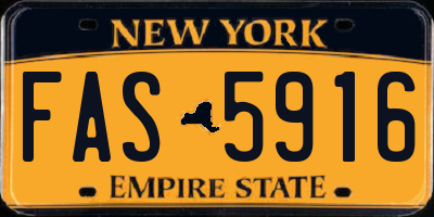 NY license plate FAS5916