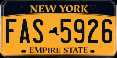 NY license plate FAS5926