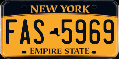NY license plate FAS5969