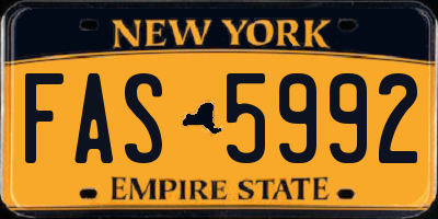 NY license plate FAS5992