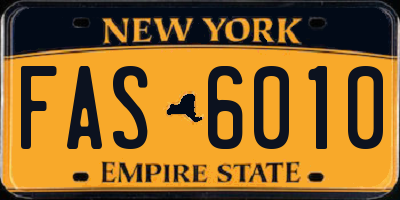 NY license plate FAS6010