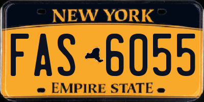 NY license plate FAS6055