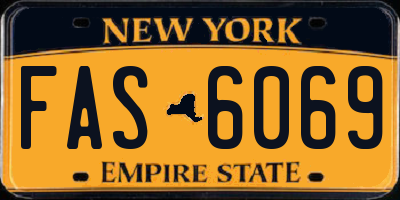 NY license plate FAS6069