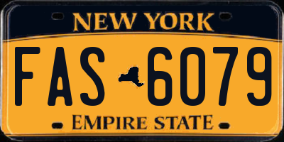 NY license plate FAS6079