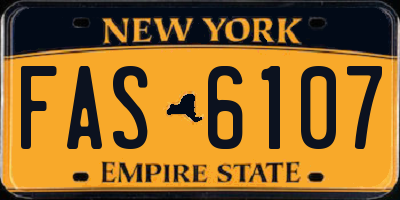 NY license plate FAS6107