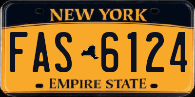 NY license plate FAS6124