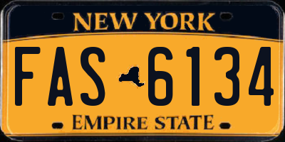 NY license plate FAS6134