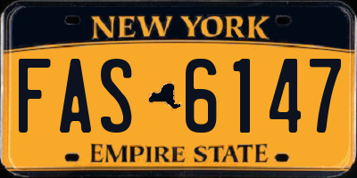 NY license plate FAS6147
