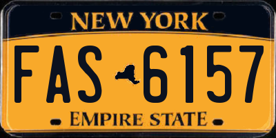 NY license plate FAS6157