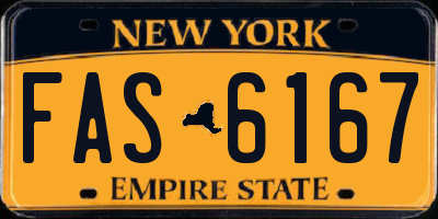NY license plate FAS6167