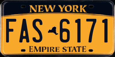 NY license plate FAS6171