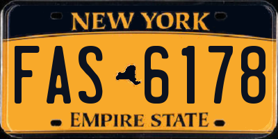 NY license plate FAS6178