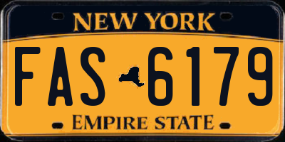 NY license plate FAS6179