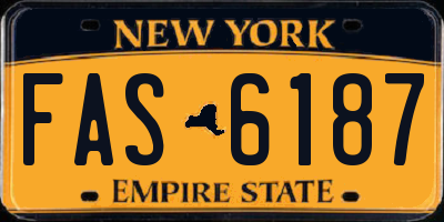 NY license plate FAS6187