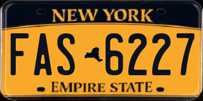 NY license plate FAS6227