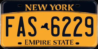 NY license plate FAS6229