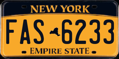 NY license plate FAS6233